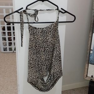 Shein cheetah print crop top